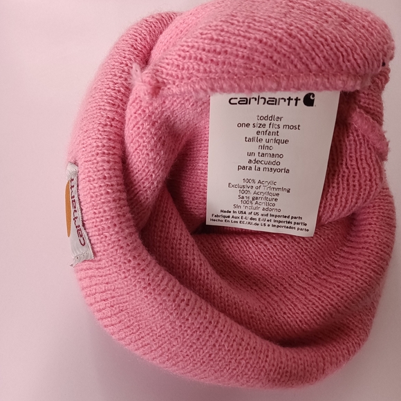 Carhartt Pink Knit Beanie with Signature Patch - Picture 2 of 4